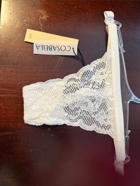 Cosabella White Lace Bandeau Bralette